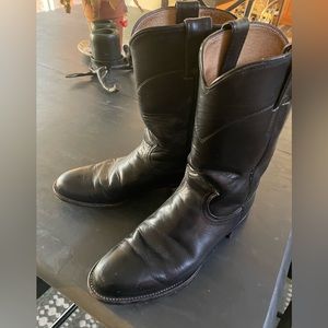 Justin mens cowboy boot, black  size 7B